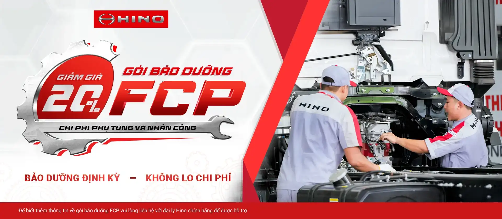 Giảm giá gói bảo dưỡng xe tải Hino